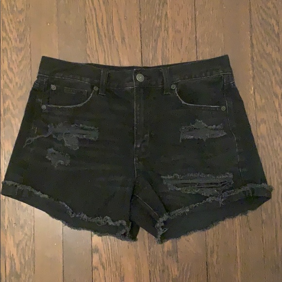 Black denim shorts - Picture 1 of 4